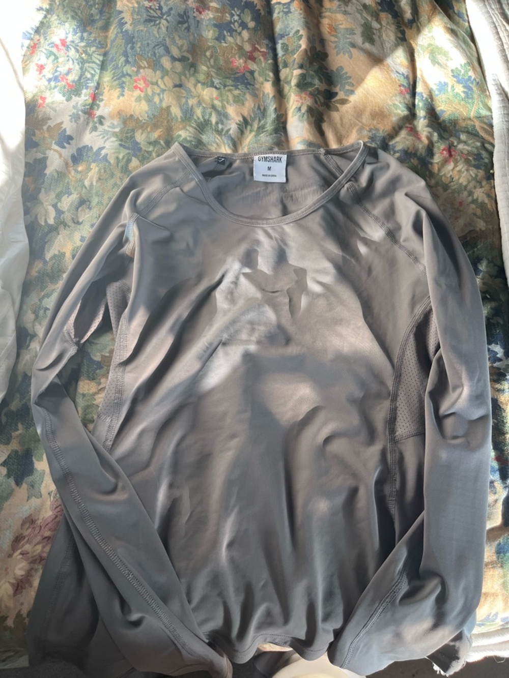 Gymshark Men's Gray Long Sleeve Training Top